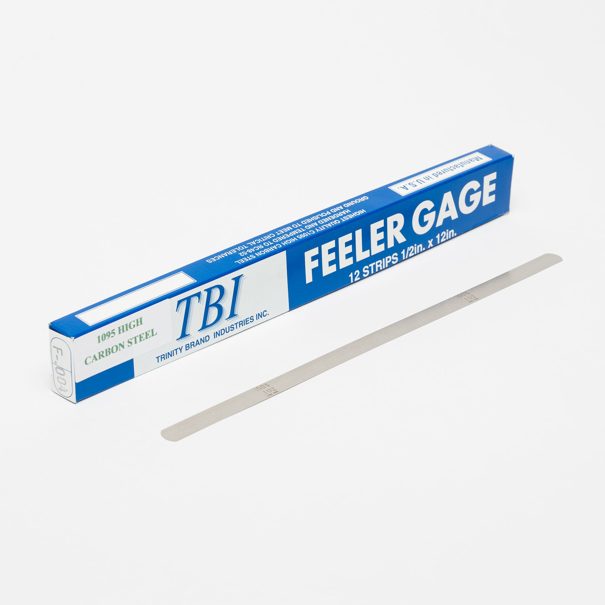 Item F 4 0 004 Inch In Thickness Steel Feeler Gage Strip On